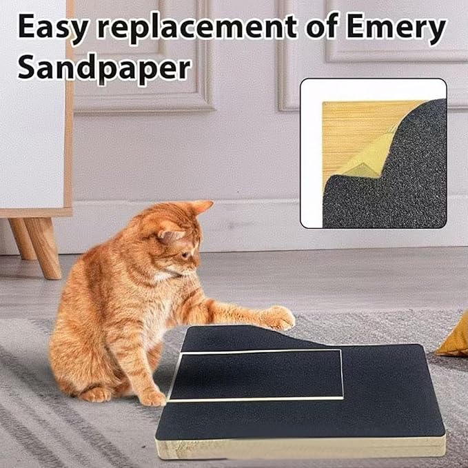 Green Dog Nail Scratching Board, Wooden Dog Claw File Toy, Nail Scratch Pad with Snack Box & Replacement Sandpaper, Pet Supplies for Trimming & Grooming